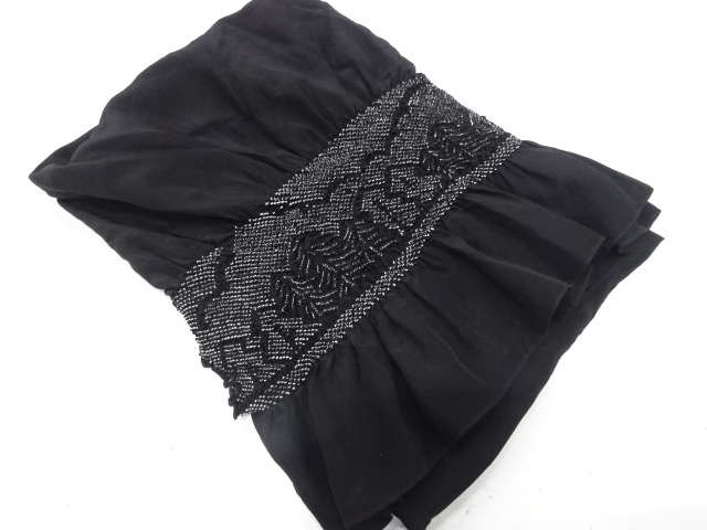 絞り　遠山に樹木模様　男物兵児帯